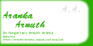 aranka armuth business card